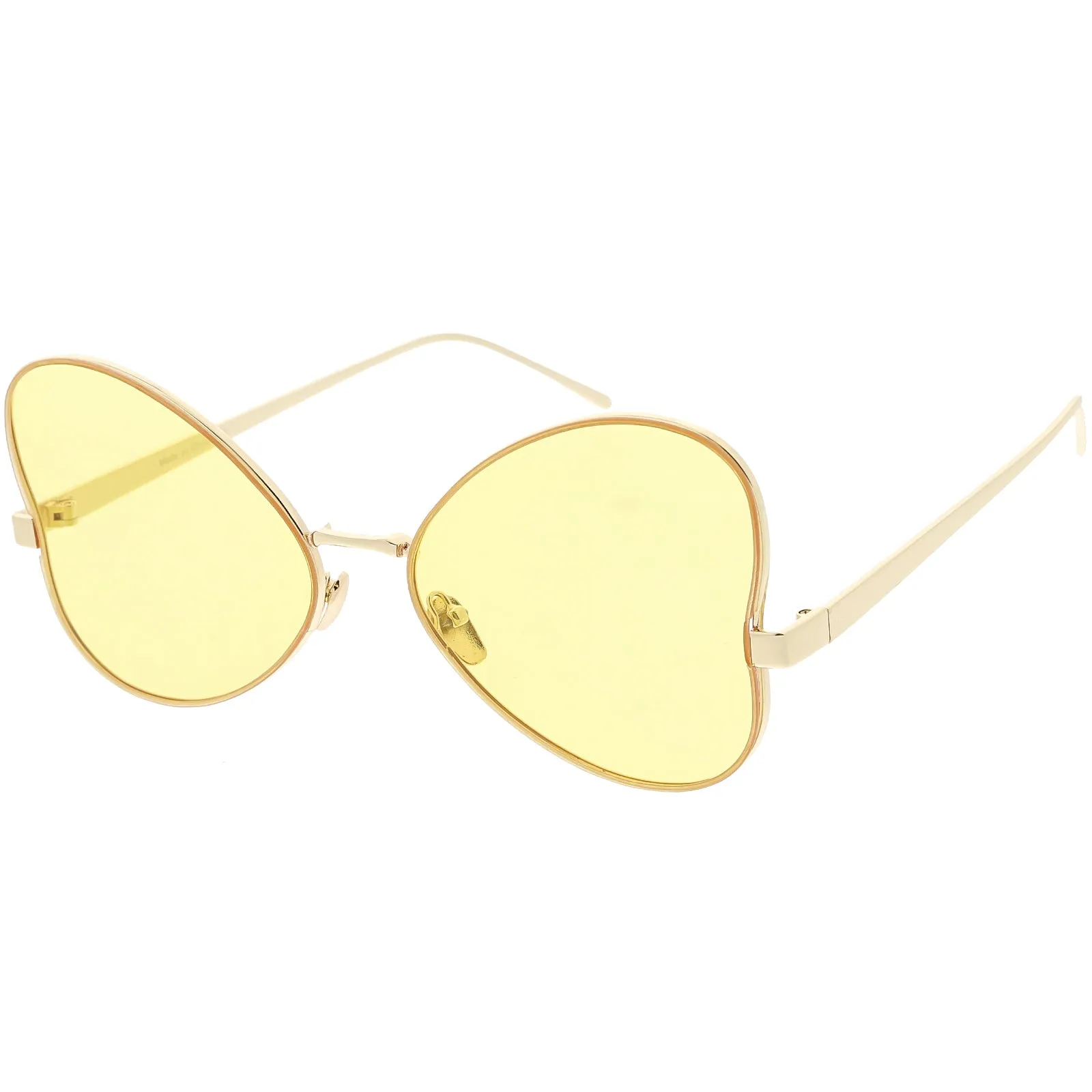 Women's Retro Oversize Metal Flat Lens Butterfly Sunglasses C833 sold by ZeroUV product image thumbnail 2