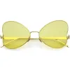 Women's Retro Oversize Metal Flat Lens Butterfly Sunglasses C833 sold by ZeroUV