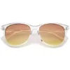 Retro Horned Rim Gradient Flat Lens Sunglasses A461 sold by ZeroUV