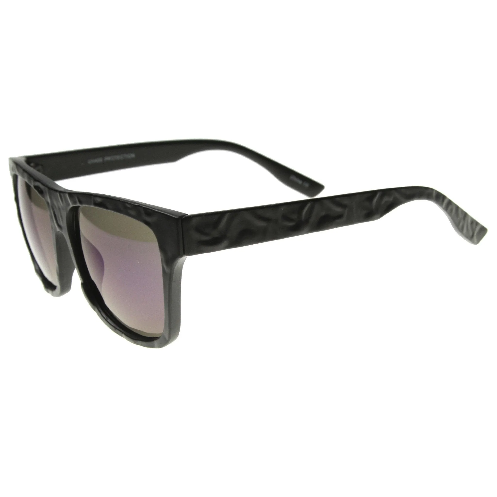 Large Bold Frame Rectangle Mirror Lens Sunglasses 9864 sold by ZeroUV product image thumbnail 3