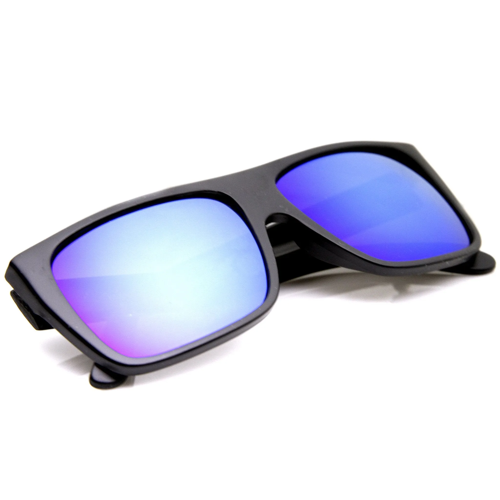 Retro Flat Top Street Wear Flash Mirror Lens Sunglasses 9452 sold by ZeroUV product image thumbnail 2