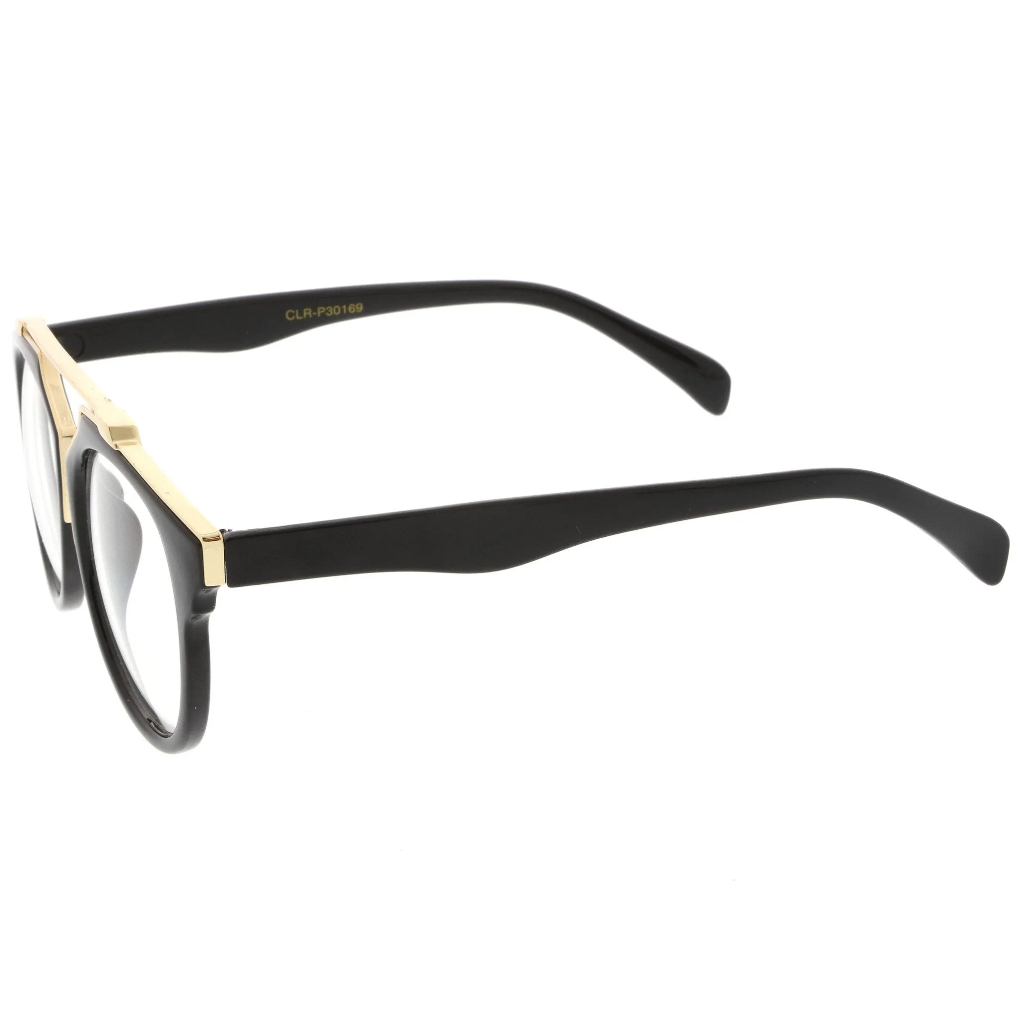 Modern Fashion Horned Rim Clear Lens Glasses A966 sold by ZeroUV product image thumbnail 3