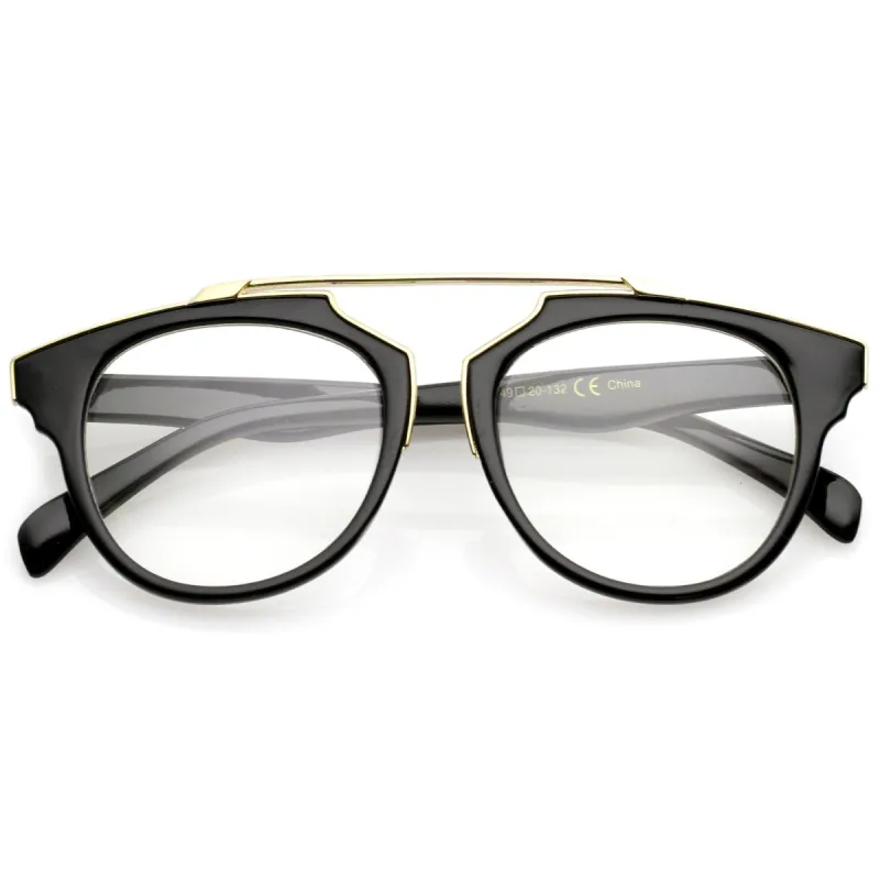 Modern Fashion Horned Rim Clear Lens Glasses A966 sold by ZeroUV