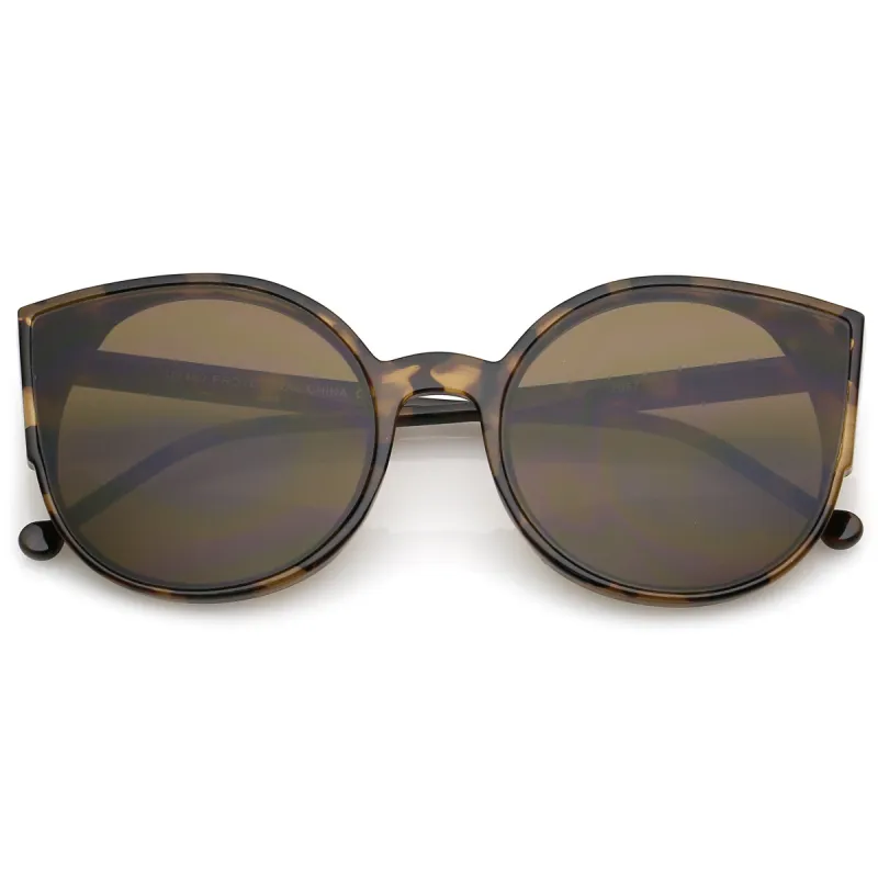 Retro Modern Slim Profile Flat Lens Cat Eye Sunglasses A941 sold by ZeroUV