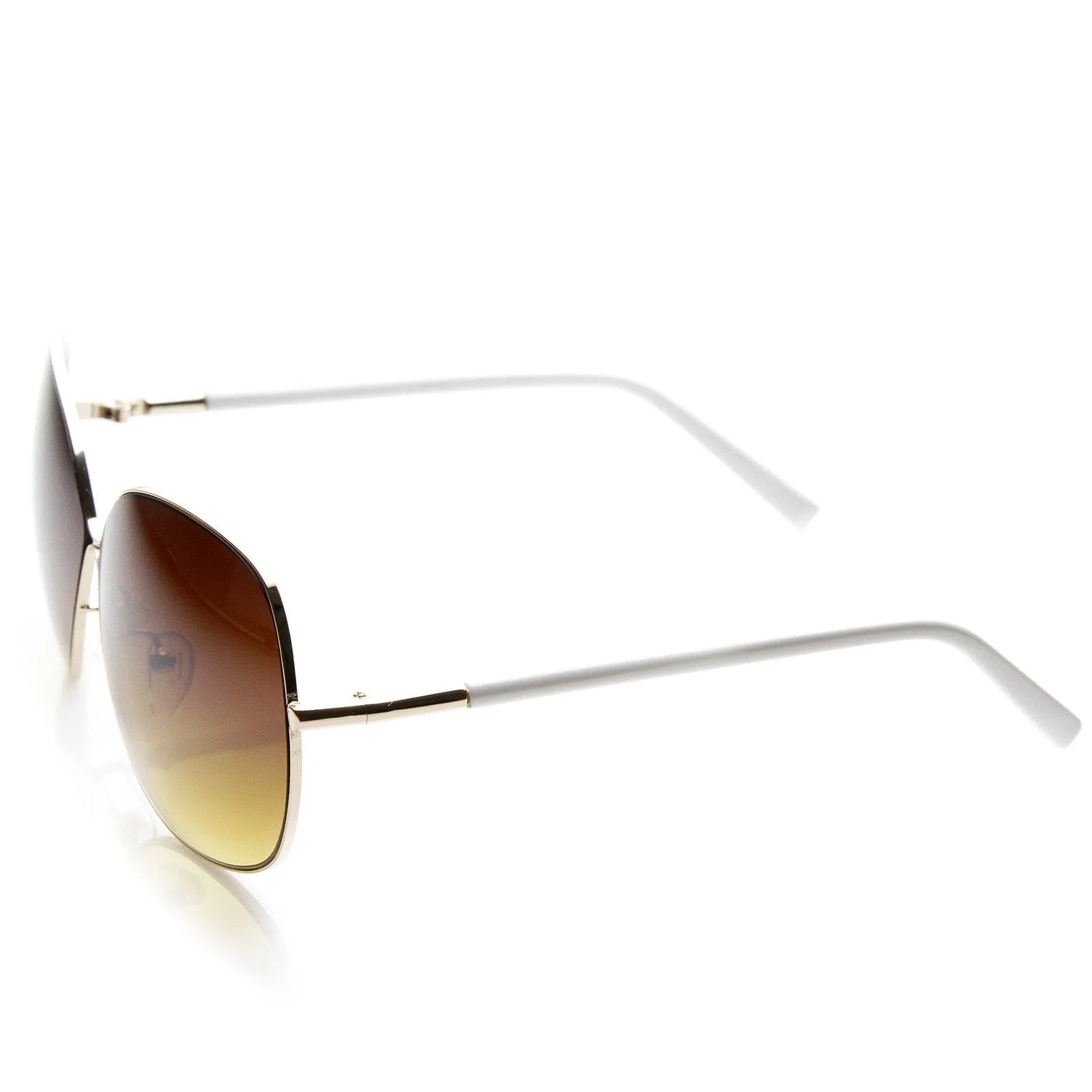 Oversize Womens Square Metal Fashion Designer Sunglasses 9105 sold by ZeroUV product image thumbnail 3