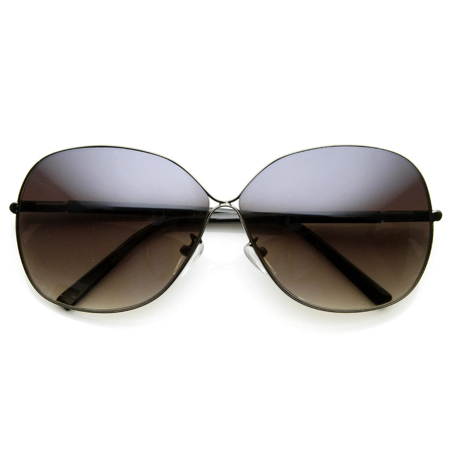 Oversize Womens Square Metal Fashion Designer Sunglasses 9105 sold by ZeroUV product image thumbnail 4