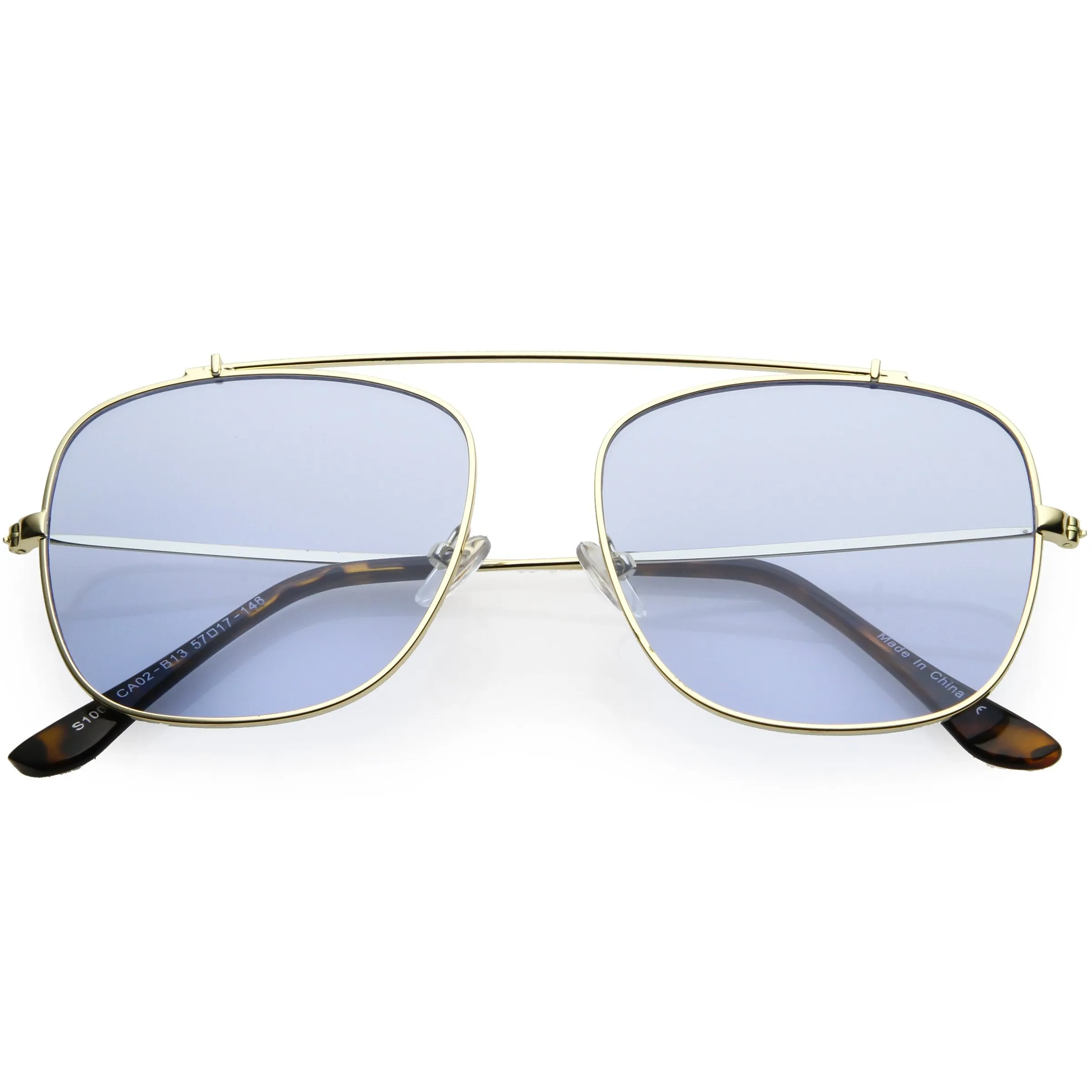 Oversize Retro Square Color Tone Metal Aviator Sunglasses C850 sold by ZeroUV product image thumbnail 4