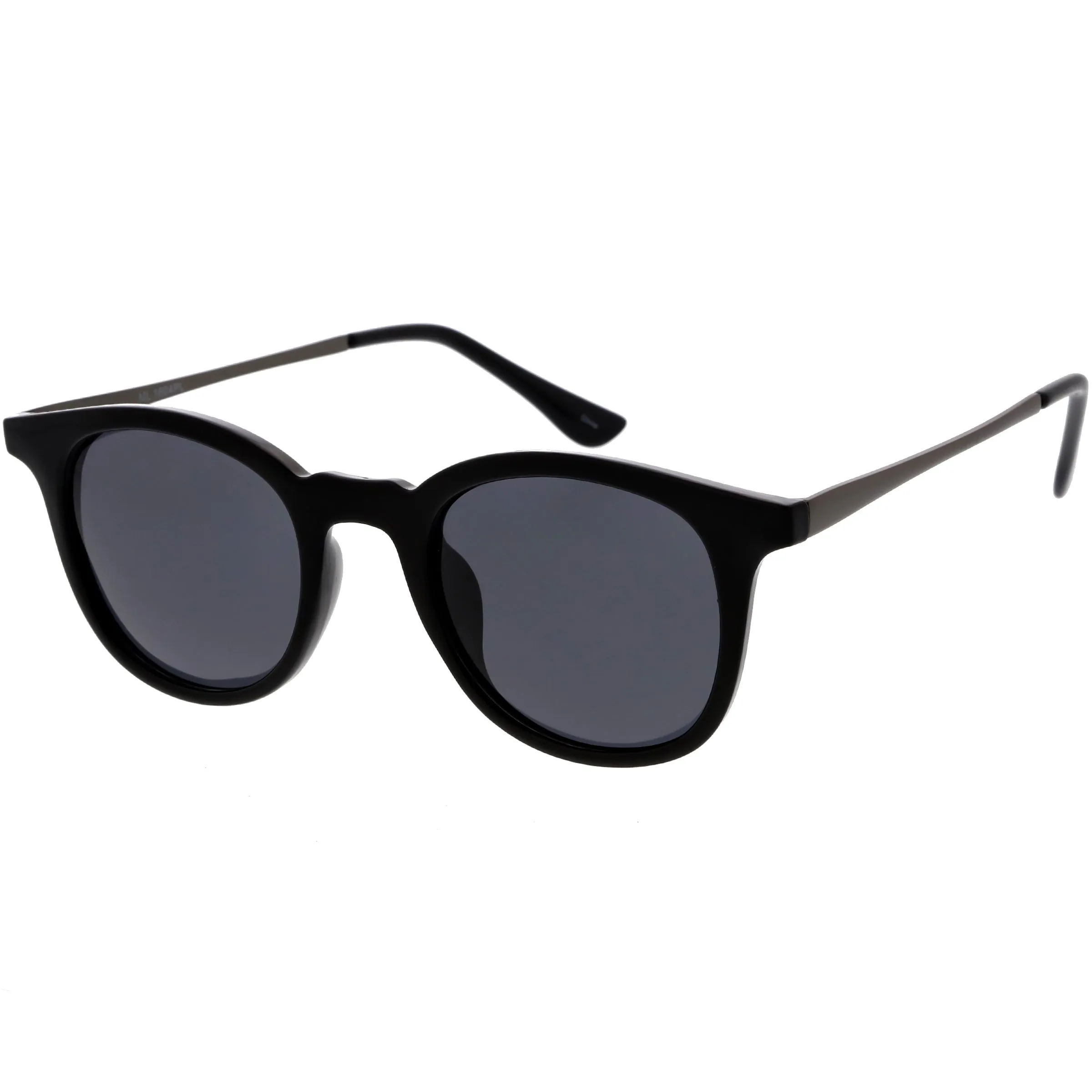 Classic Metal Arms Polarized Round Lens Horn Rimmed Sunglasses C924 sold by ZeroUV product image thumbnail 2