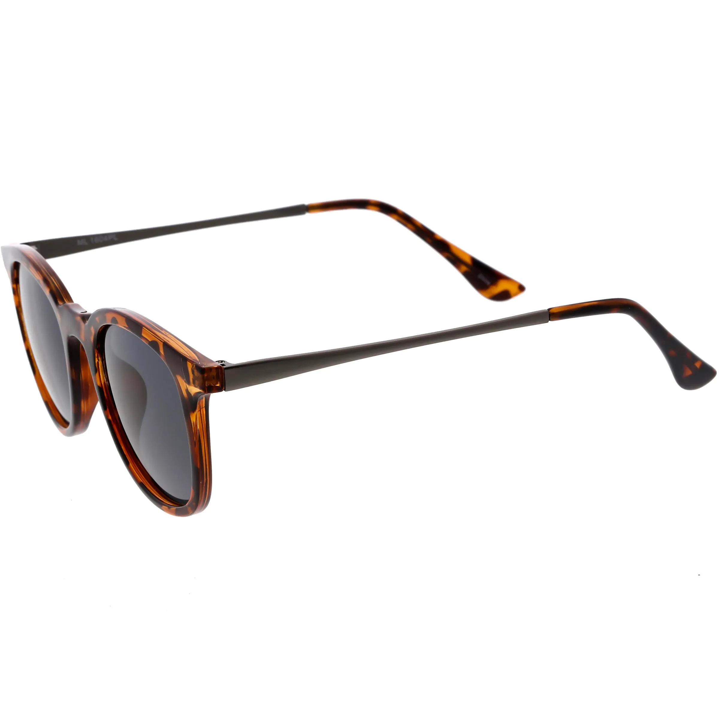 Classic Metal Arms Polarized Round Lens Horn Rimmed Sunglasses C924 sold by ZeroUV product image thumbnail 5