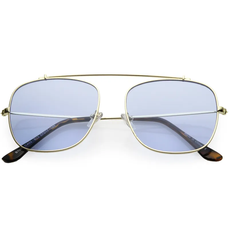 Oversize Retro Square Color Tone Metal Aviator Sunglasses C850 sold by ZeroUV