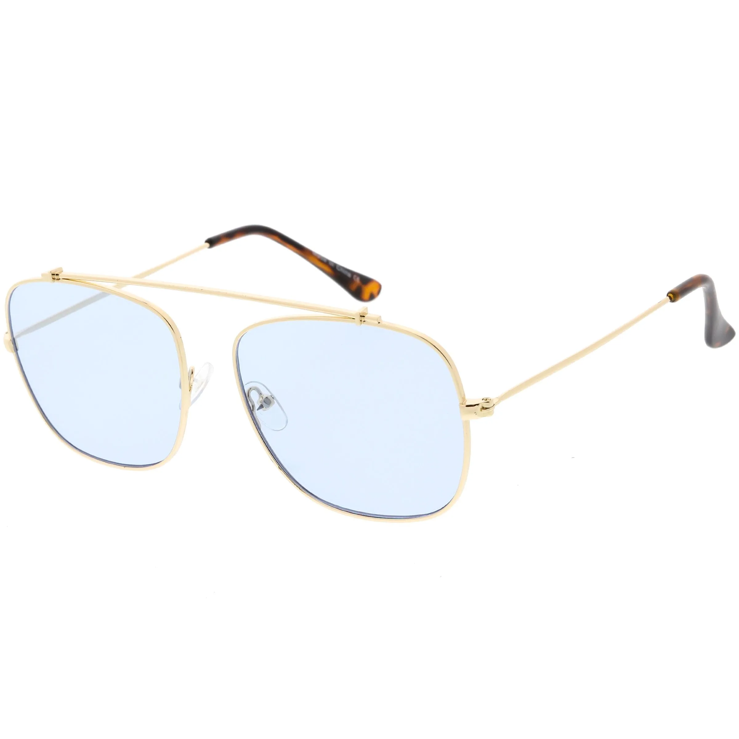 Oversize Retro Square Color Tone Metal Aviator Sunglasses C850 sold by ZeroUV product image thumbnail 5