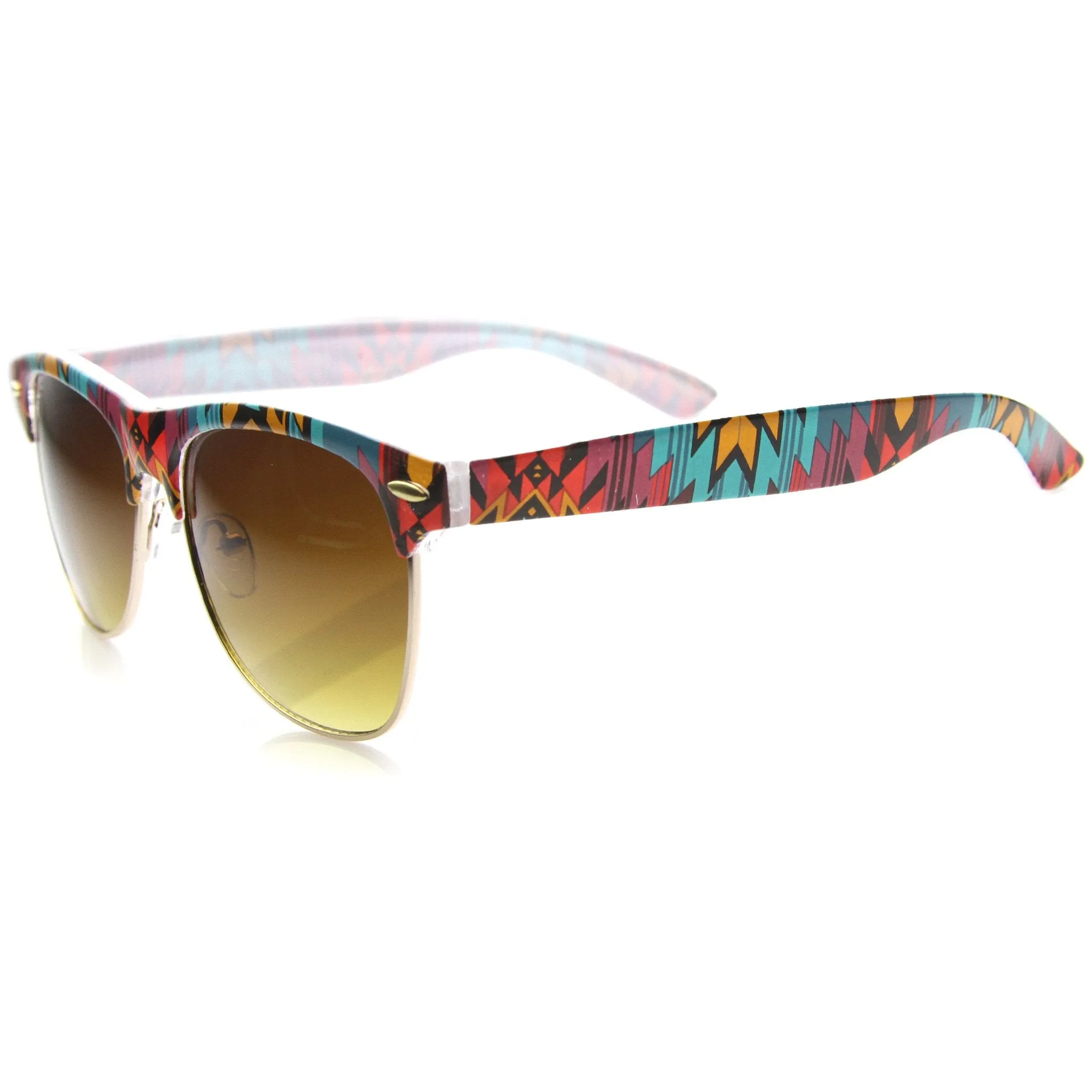 Indie Festival Native Print Half Frame Sunglasses 9995 sold by ZeroUV product image thumbnail 3