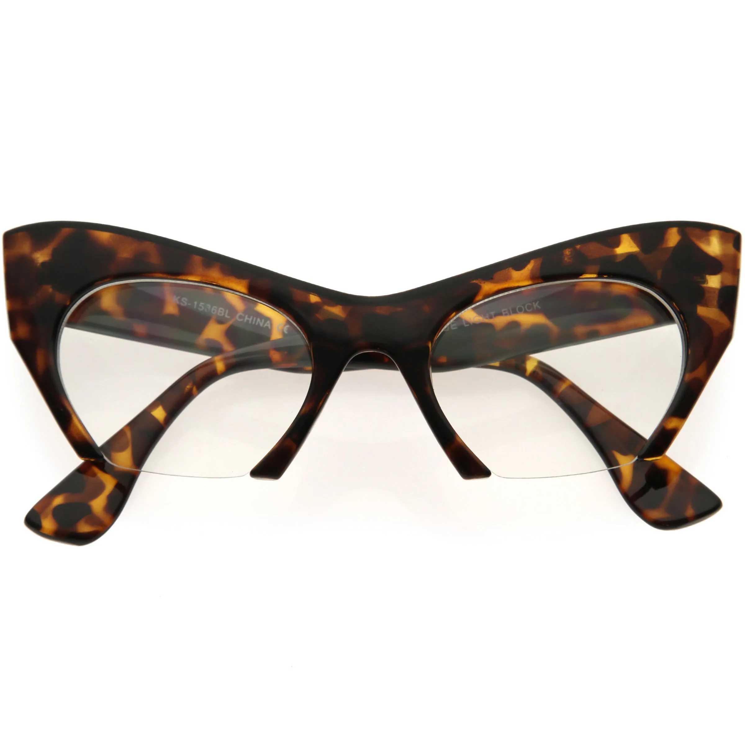 Modern Cat Eye Buttom Cut Blue Light Glasses D286 sold by ZeroUV product image thumbnail 4