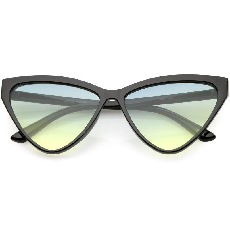Women's Oversize High Tipped Color Tone Cat Eye Sunglasses C739 sold by ZeroUV