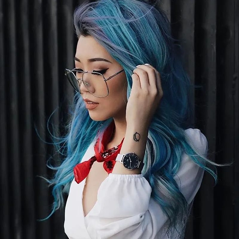 Retro Oversize Square Metal Clear Lens Aviator Glasses A937 sold by ZeroUV product image thumbnail 3