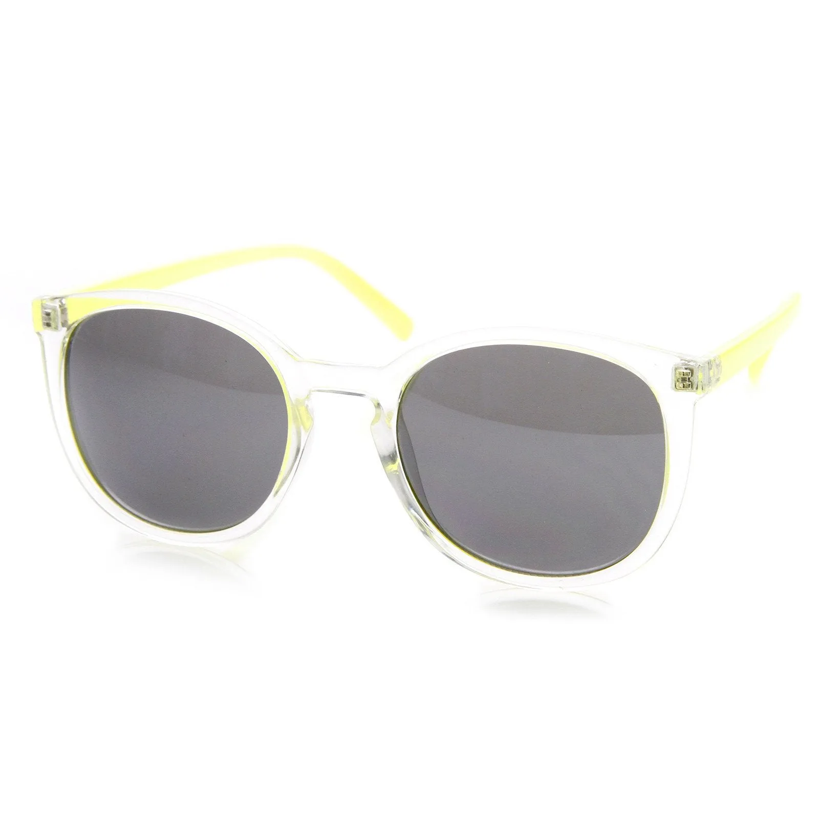 Retro Hipster Two Tone P3 Colorful Round Frosted Sunglasses 8990 sold by ZeroUV product image thumbnail 5
