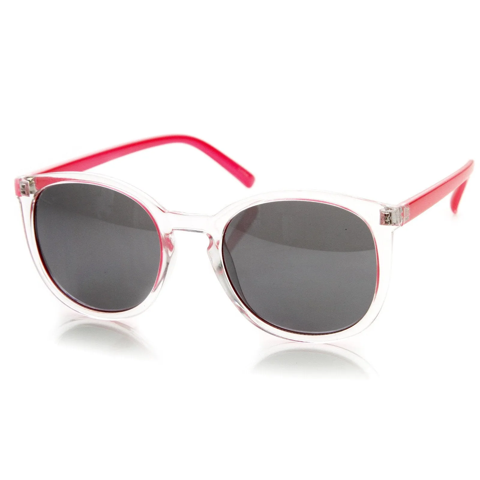 Retro Hipster Two Tone P3 Colorful Round Frosted Sunglasses 8990 sold by ZeroUV product image thumbnail 2