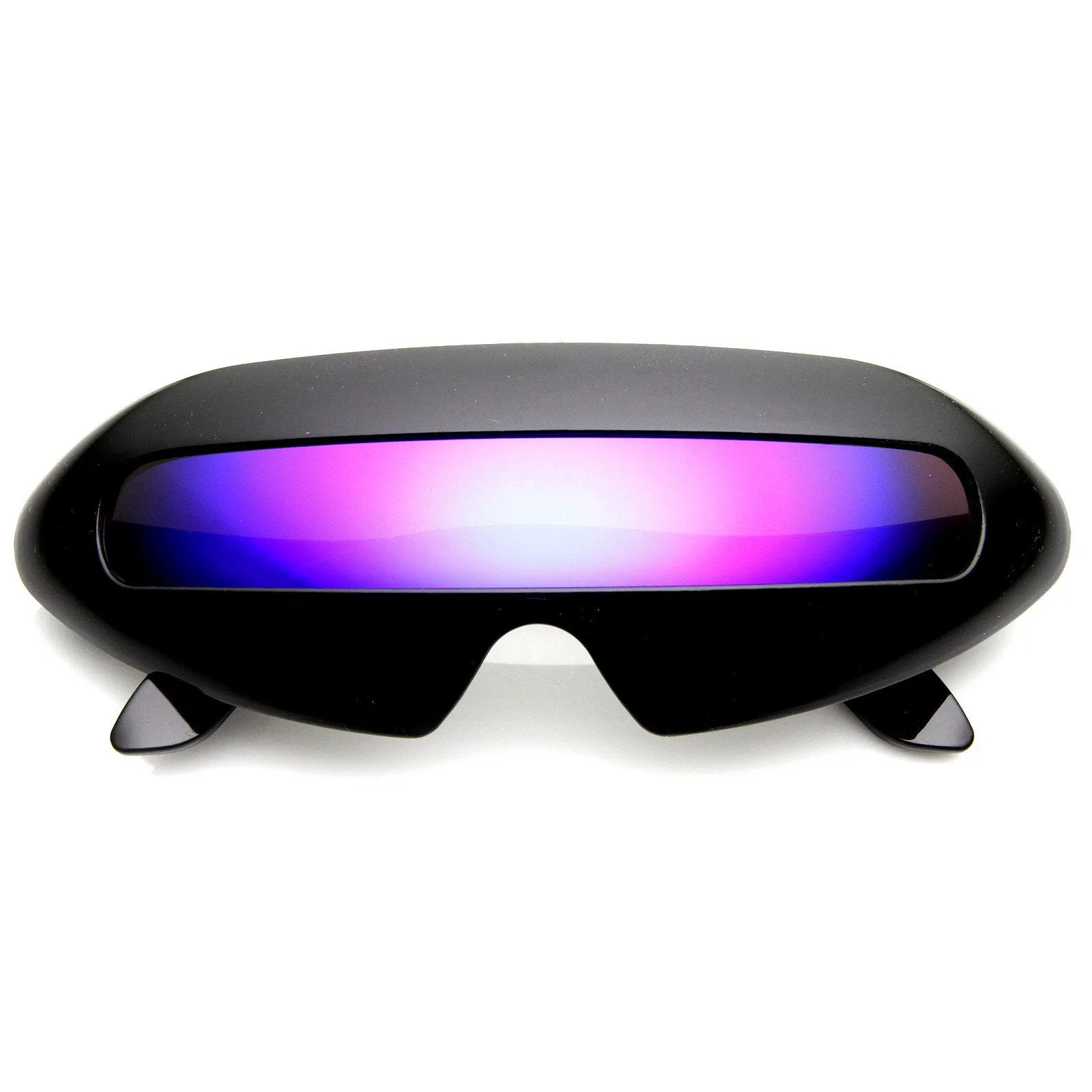 Retro Futuristic Cyclops Mirrored Lens Wrap Around Sunglasses 9125 sold by ZeroUV product image thumbnail 5