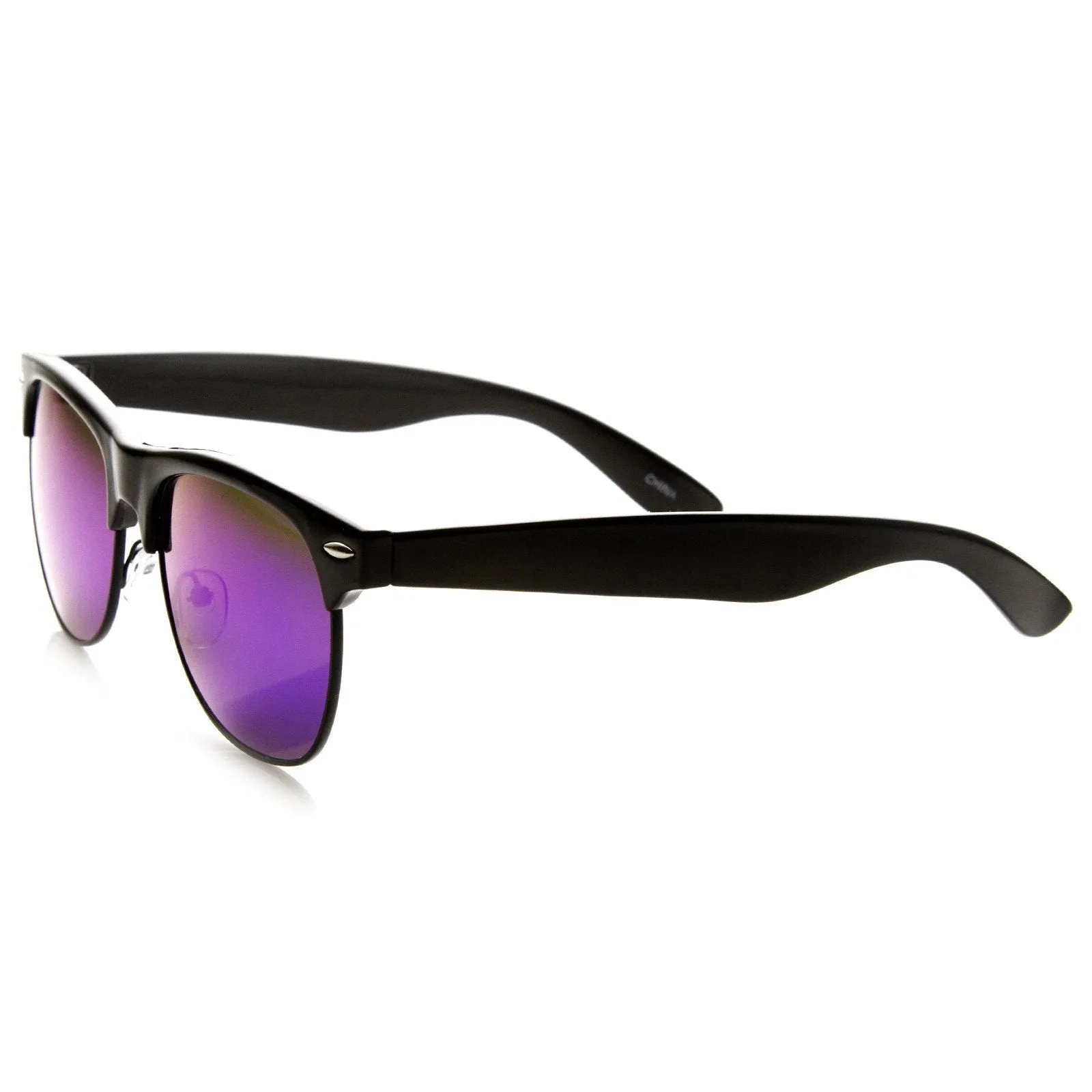 New Flash Mirrored Lens Horned Rim Half Frame Sunglasses 8927 sold by ZeroUV product image thumbnail 5
