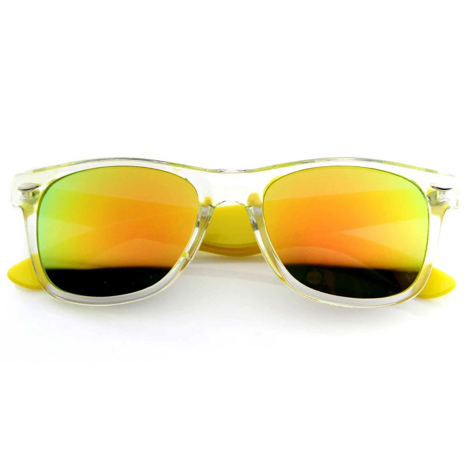 Retro Horned Rim Colorful Mirror Lens Sunglasses 8609 sold by ZeroUV product image thumbnail 5