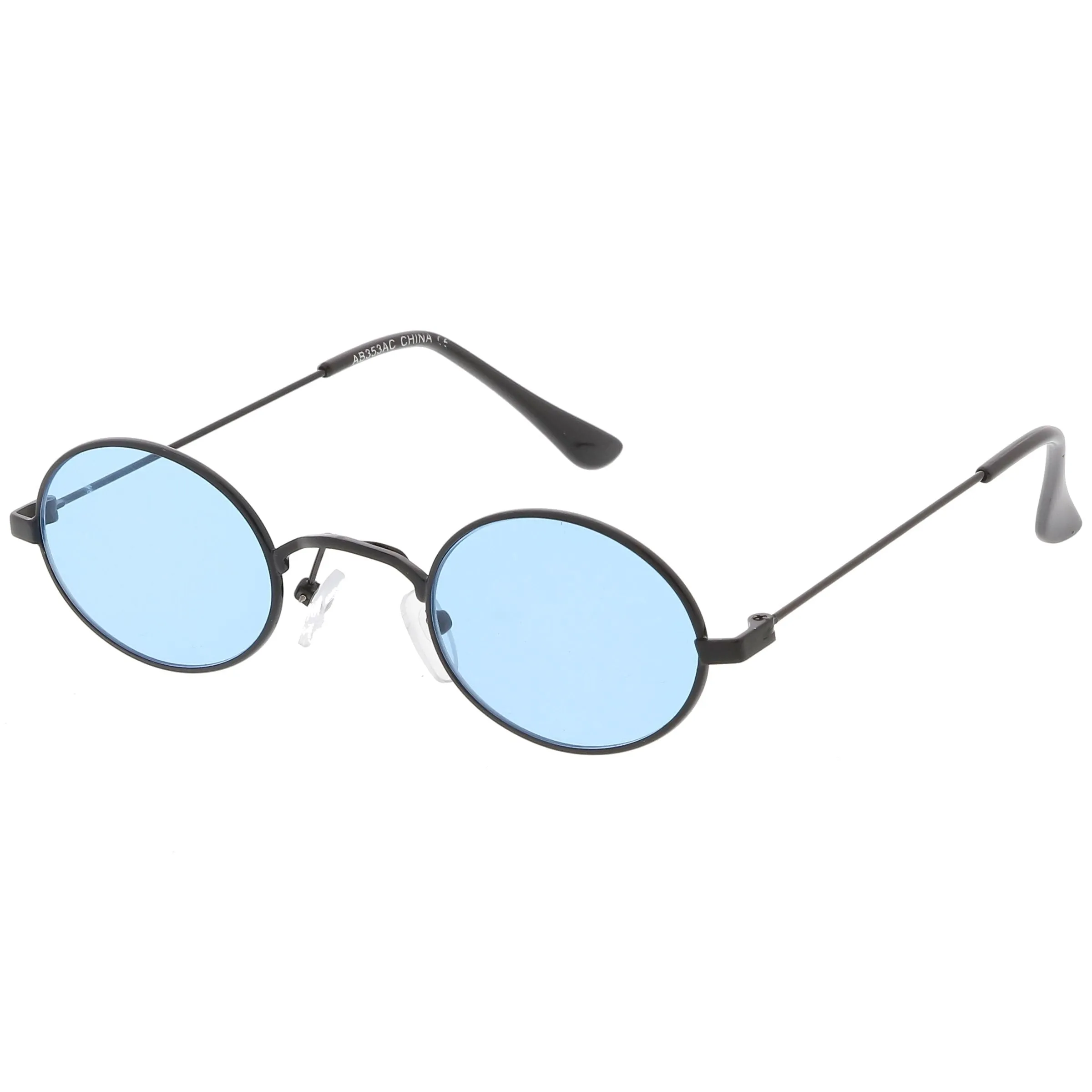 Retro 1990's Small Oval Color Tone Metal Sunglasses C616 sold by ZeroUV product image thumbnail 2