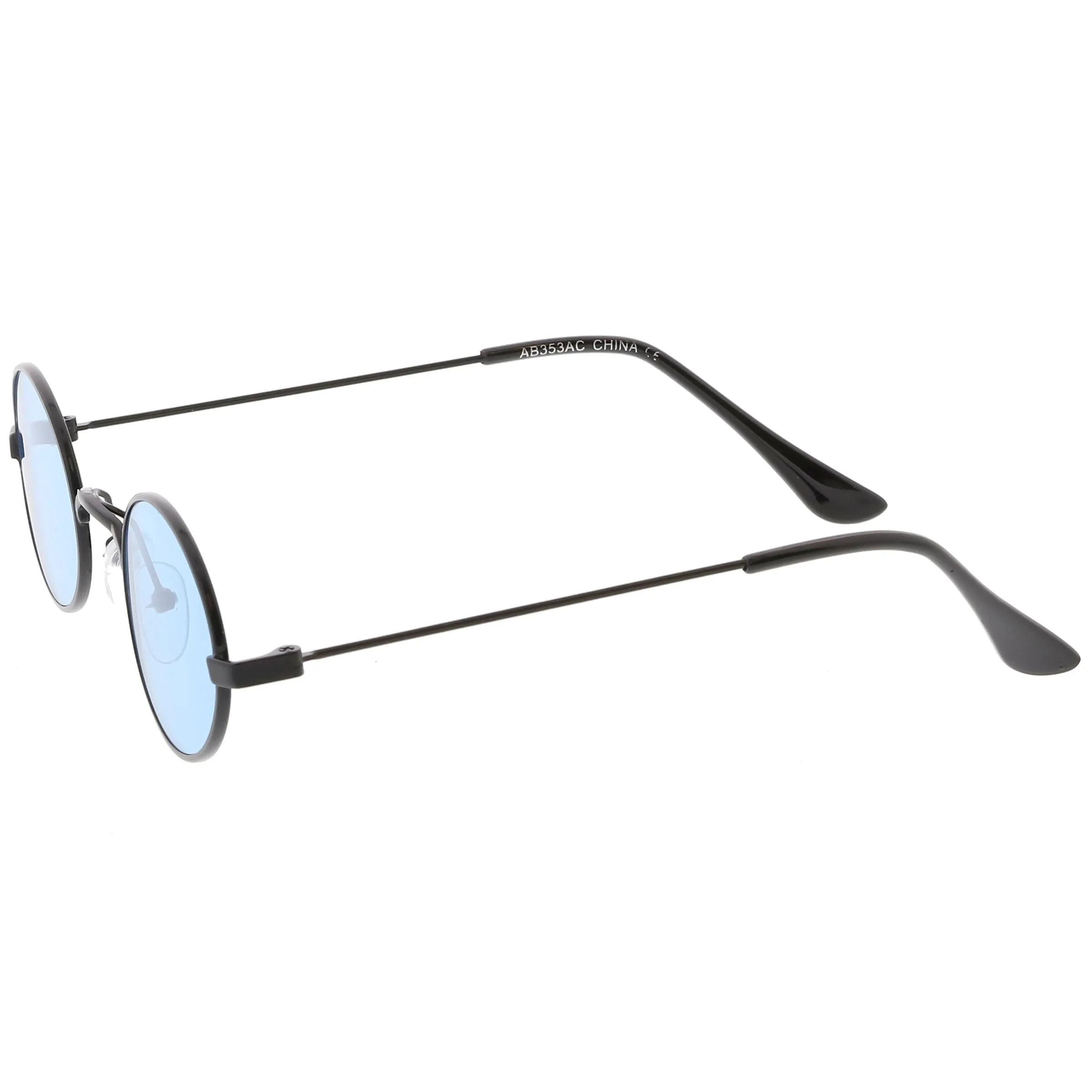 Retro 1990's Small Oval Color Tone Metal Sunglasses C616 sold by ZeroUV product image thumbnail 3