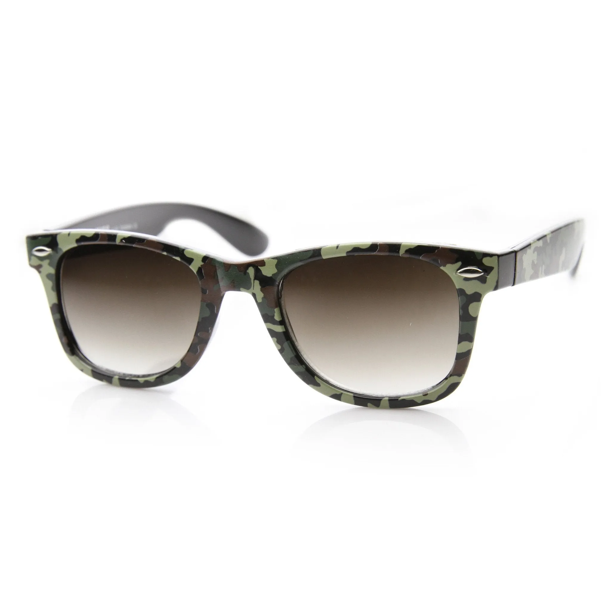 Outdoor Sports Camouflage Pattern Horned Rim Sunglasses 9624 sold by ZeroUV product image thumbnail 2