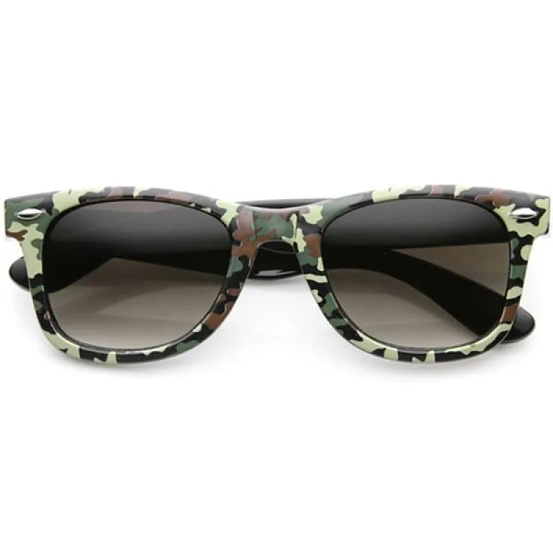 Outdoor Sports Camouflage Pattern Horned Rim Sunglasses 9624 sold by ZeroUV