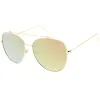 Oversize Retro Modern Mirrored Flat Lens Aviator Sunglasses C856 sold by ZeroUV