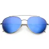 Oversize Retro Modern Mirrored Flat Lens Aviator Sunglasses C856 sold by ZeroUV