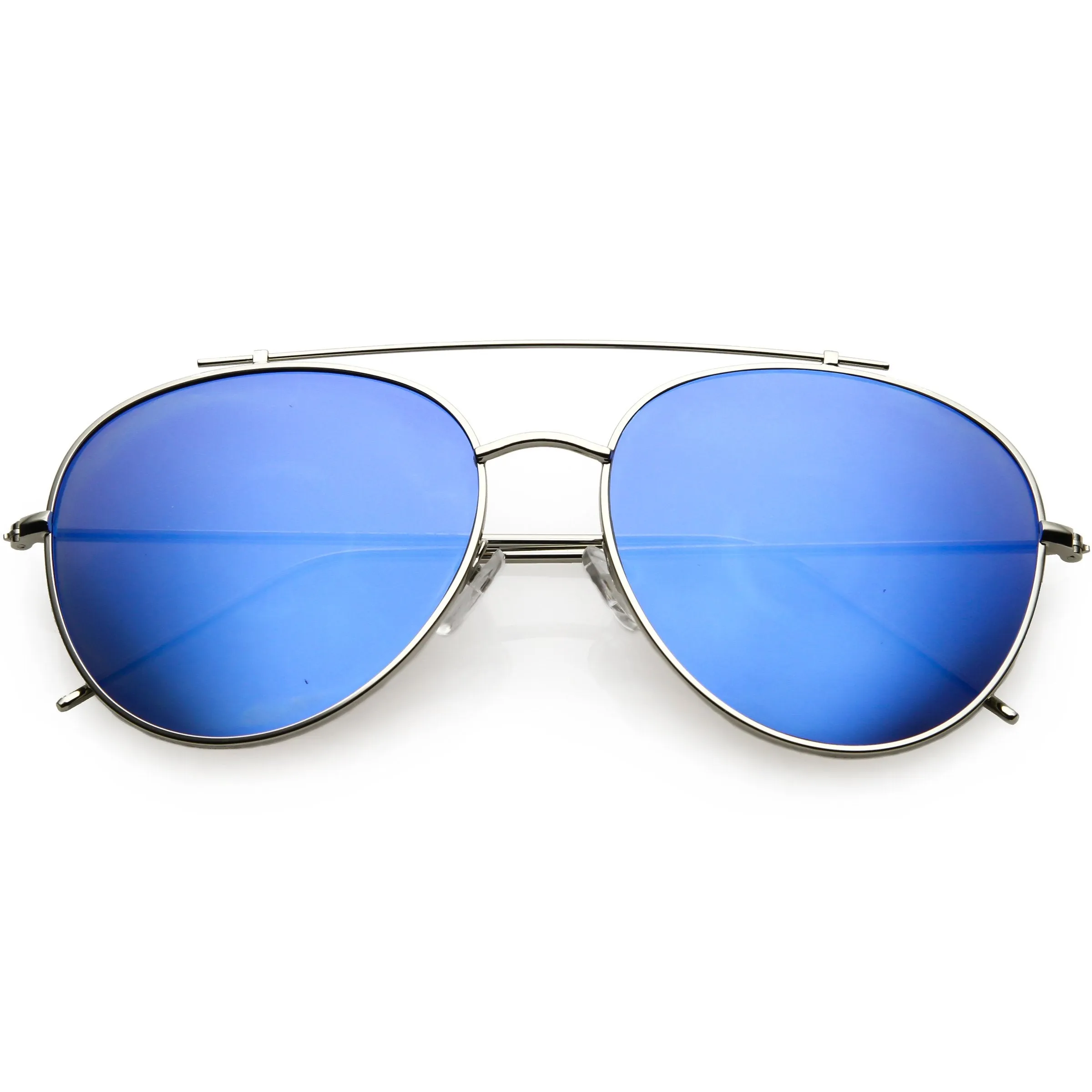 Oversize Retro Modern Mirrored Flat Lens Aviator Sunglasses C856 sold by ZeroUV