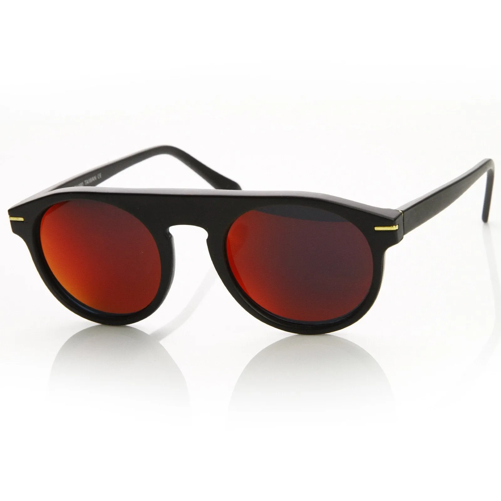 European Mirrored Lens Round P3 Retro Aviator Sunglasses 8758 sold by ZeroUV product image thumbnail 4