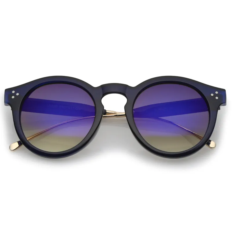 Trendy Transparent Color Mirrored Lens Round P3 Sunglasses A780 sold by ZeroUV