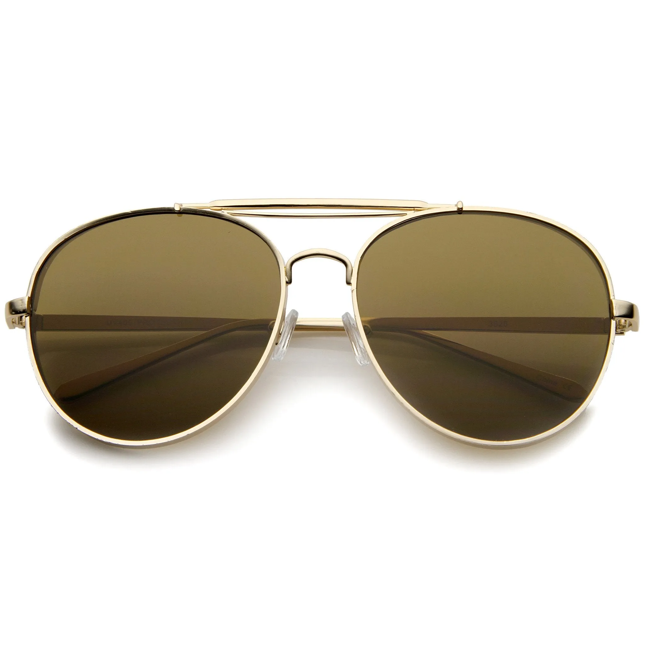 Modern Side Cover Flat Lens Aviator Sunglasses A253 sold by ZeroUV product image thumbnail 5
