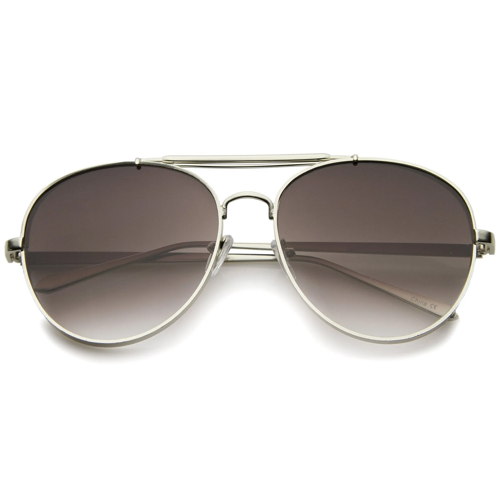 Modern Side Cover Flat Lens Aviator Sunglasses A253 sold by ZeroUV