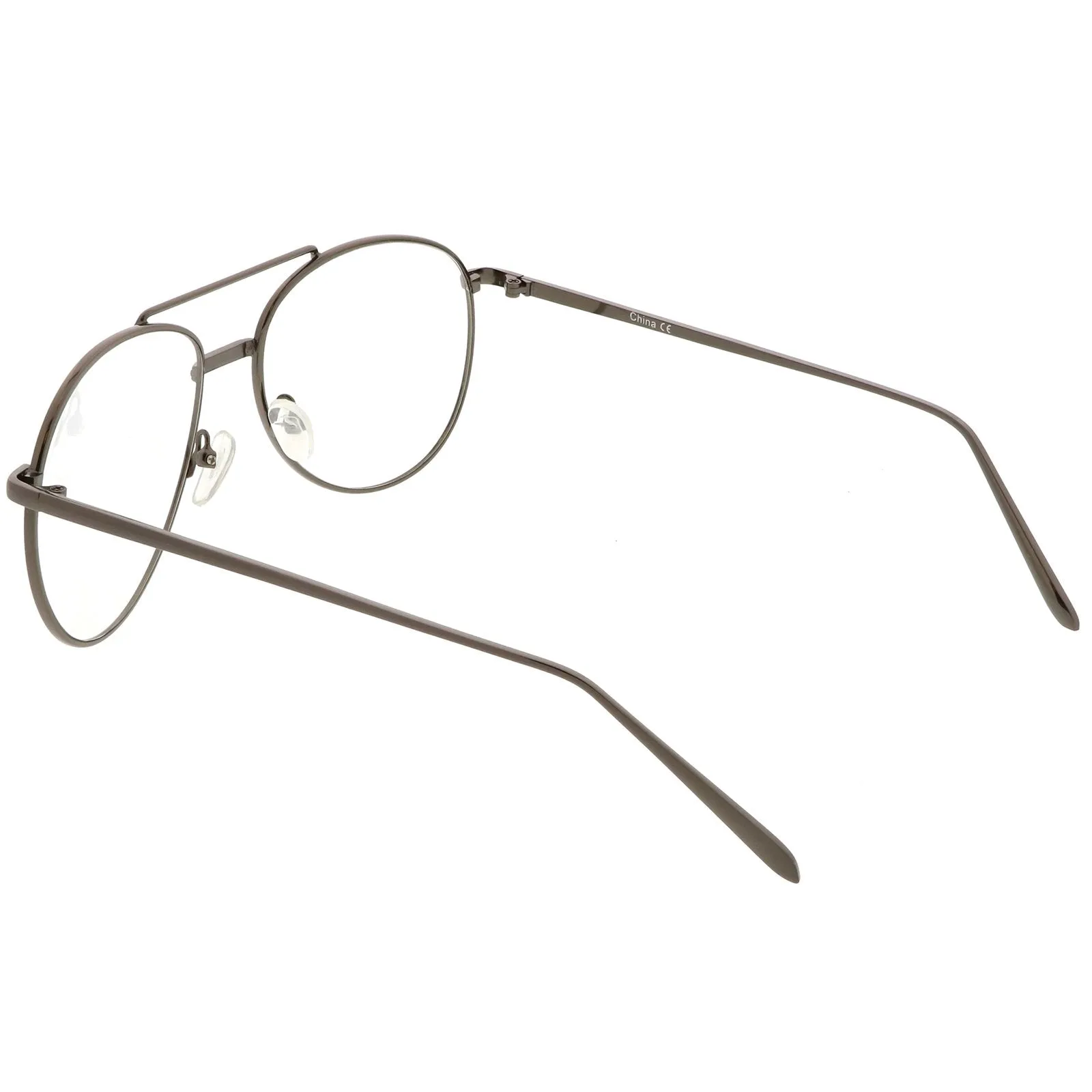 Vintage Dapper Indie Clear Flat Lens Aviator Glasses C299 sold by ZeroUV product image thumbnail 4