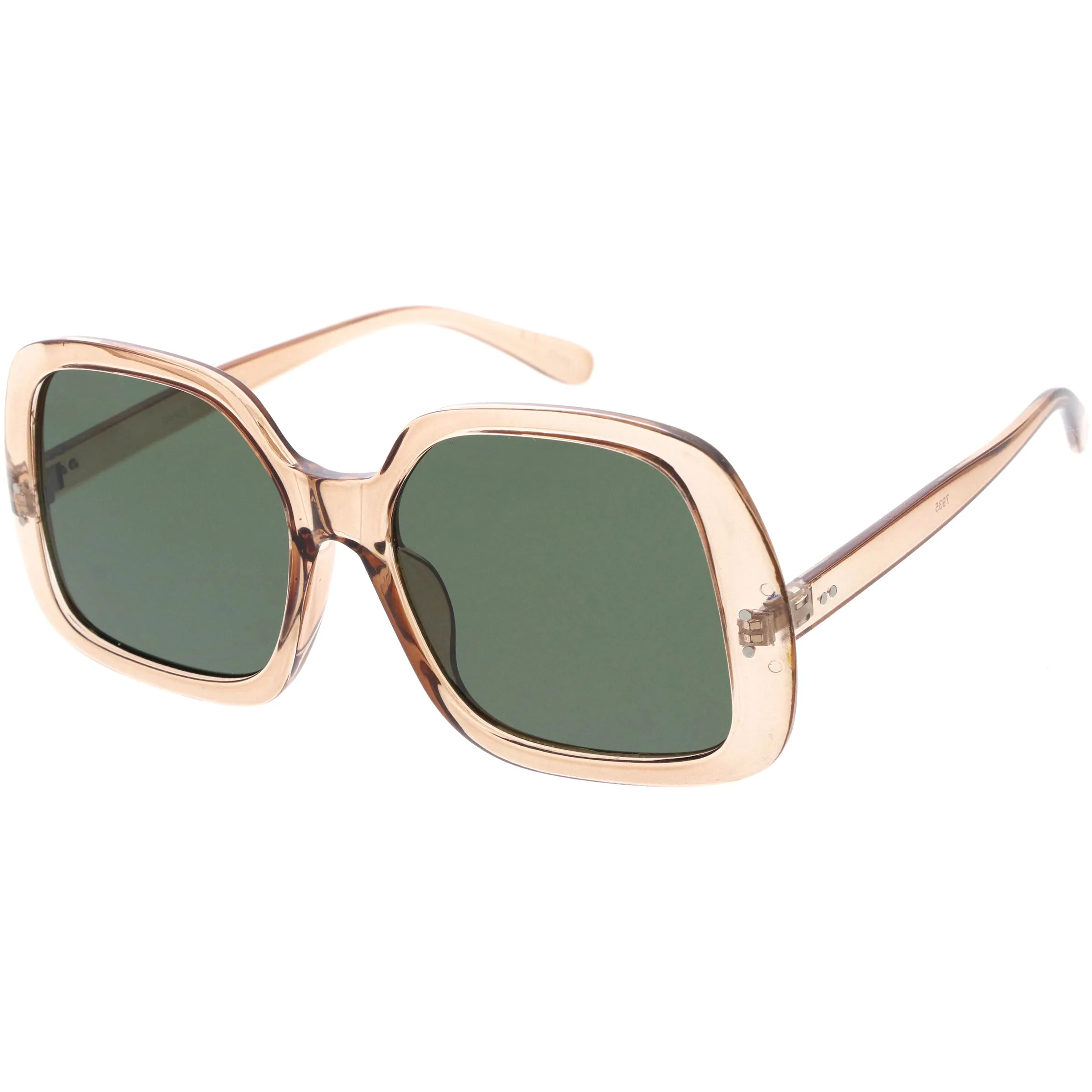 Glam Retro Fabulous Fashion Oversized Square Sunglasses D205 sold by ZeroUV product image thumbnail 5