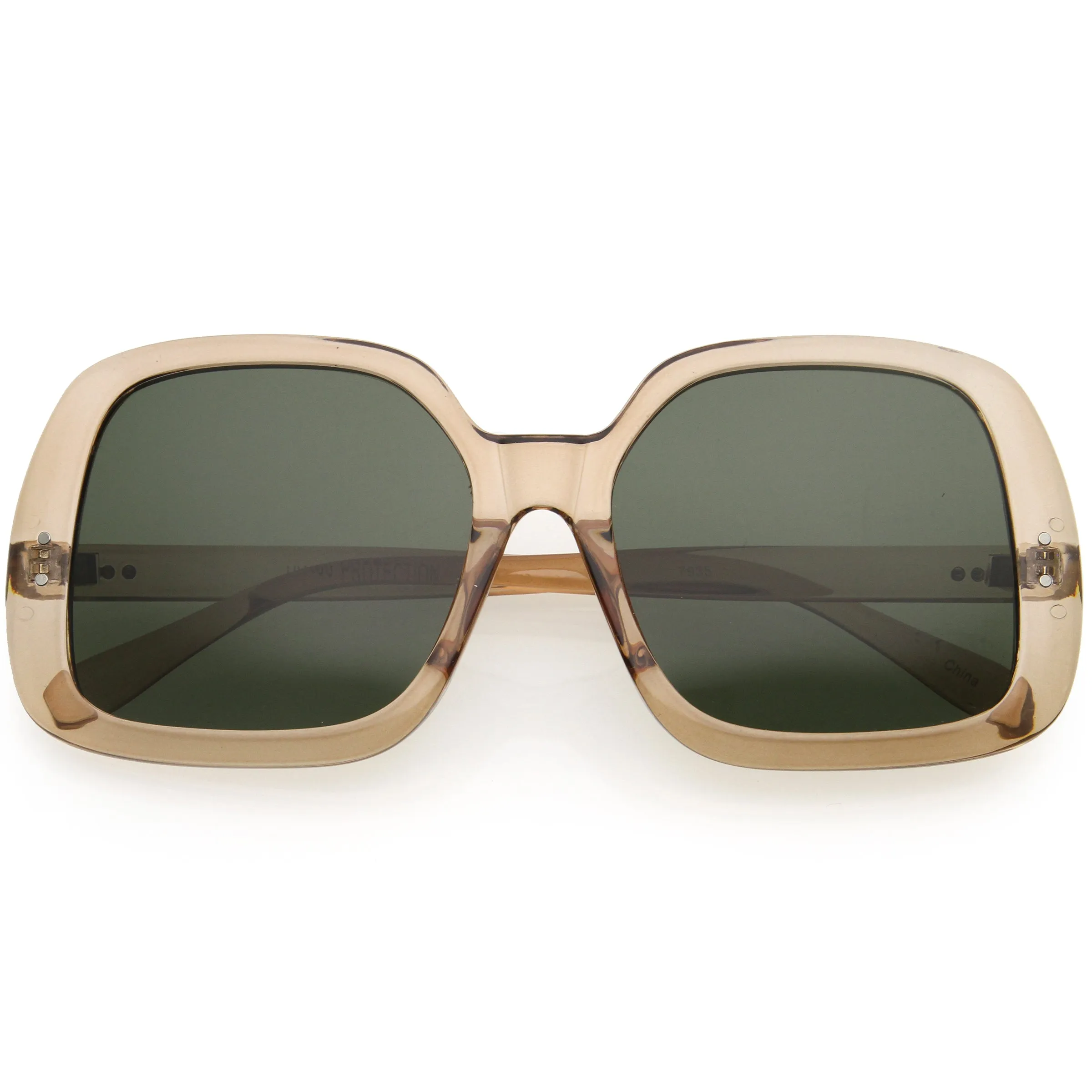 Glam Retro Fabulous Fashion Oversized Square Sunglasses D205 sold by ZeroUV product image thumbnail 4