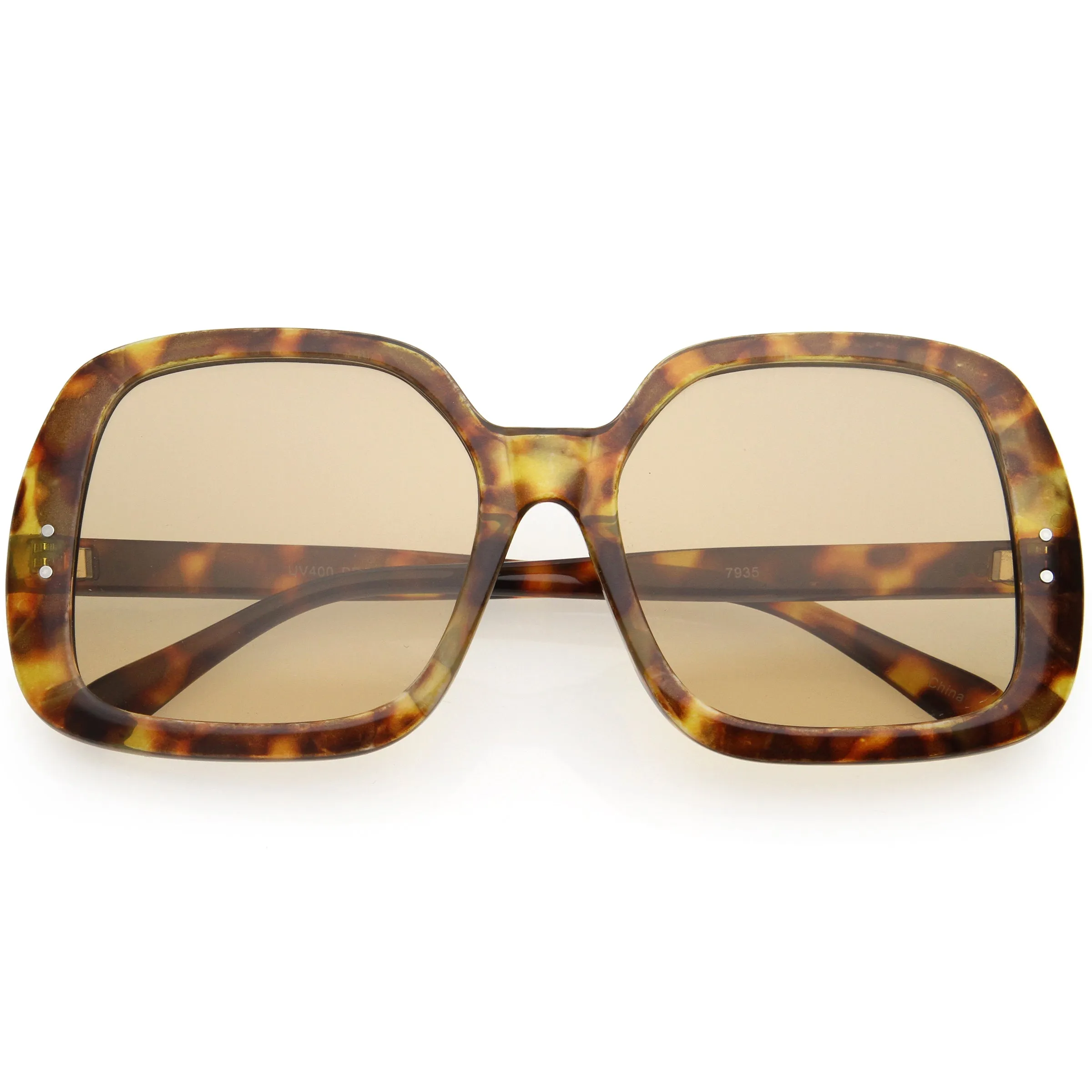 Glam Retro Fabulous Fashion Oversized Square Sunglasses D205 sold by ZeroUV