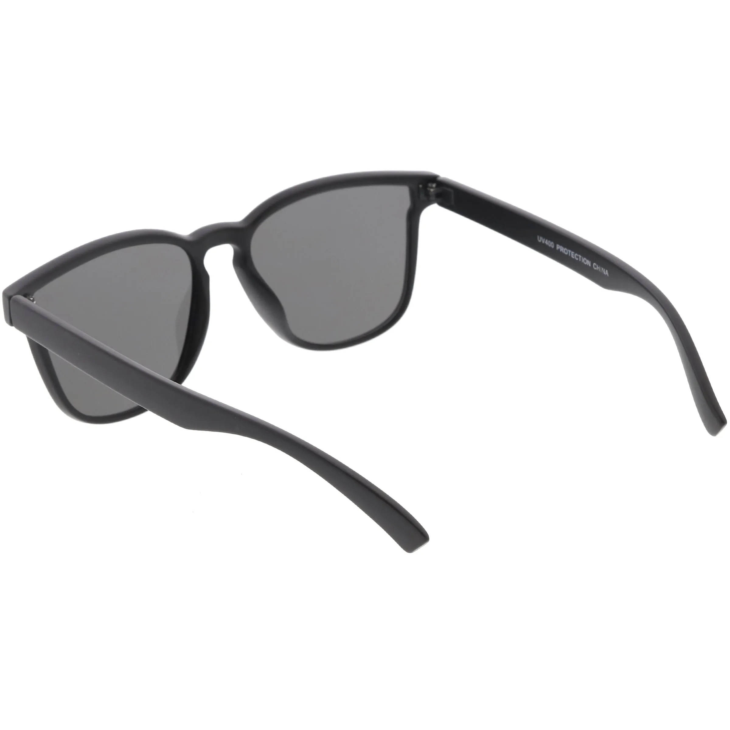 Retro Modern Horned Rim Flat Lens Sunglasses C753 sold by ZeroUV product image thumbnail 4