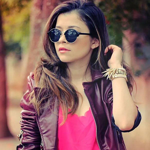 Dapper Half Frame Circle Vintage Steampunk Sunglasses sold by ZeroUV product image thumbnail 4