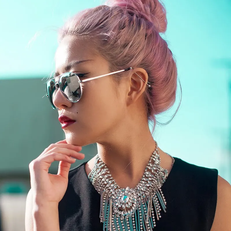 Premium Military Mirrored Lens Metal Aviator Sunglasses 1375 58mm sold by ZeroUV product image thumbnail 2