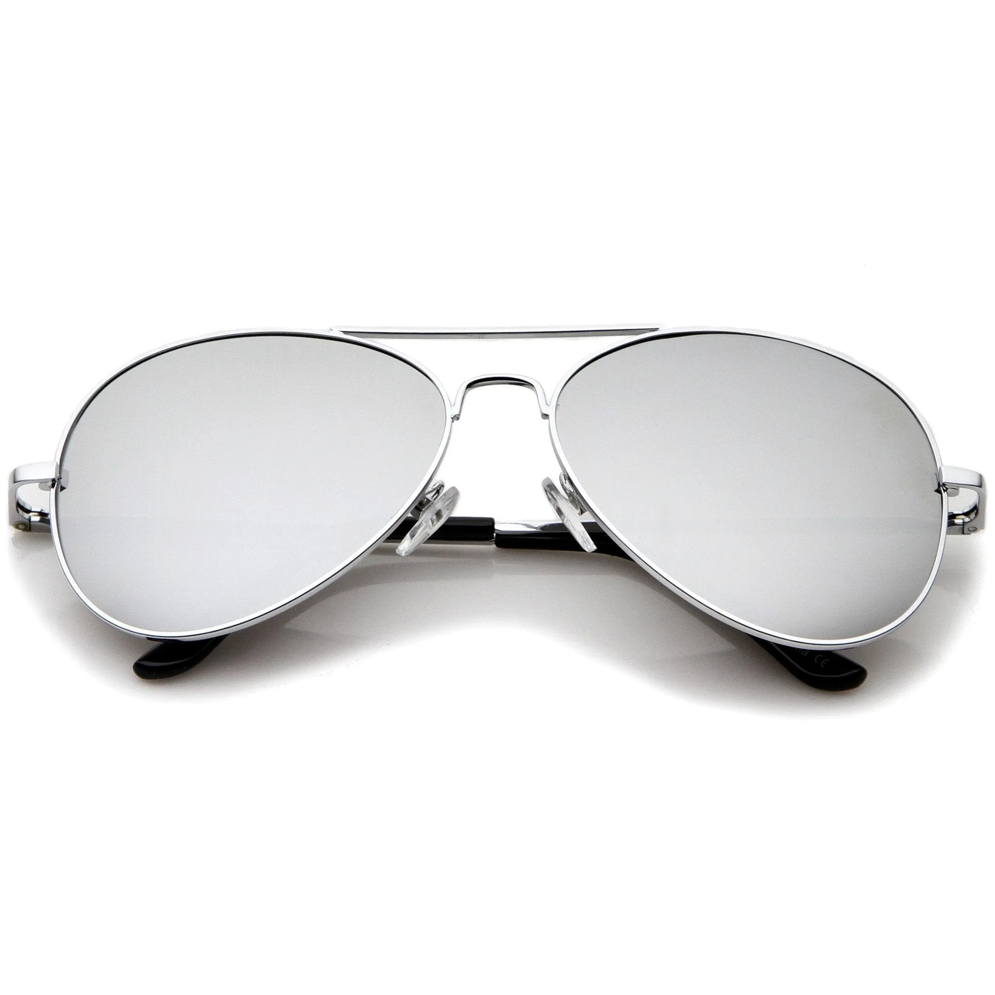 Premium Military Mirrored Lens Metal Aviator Sunglasses 1375 58mm sold by ZeroUV
