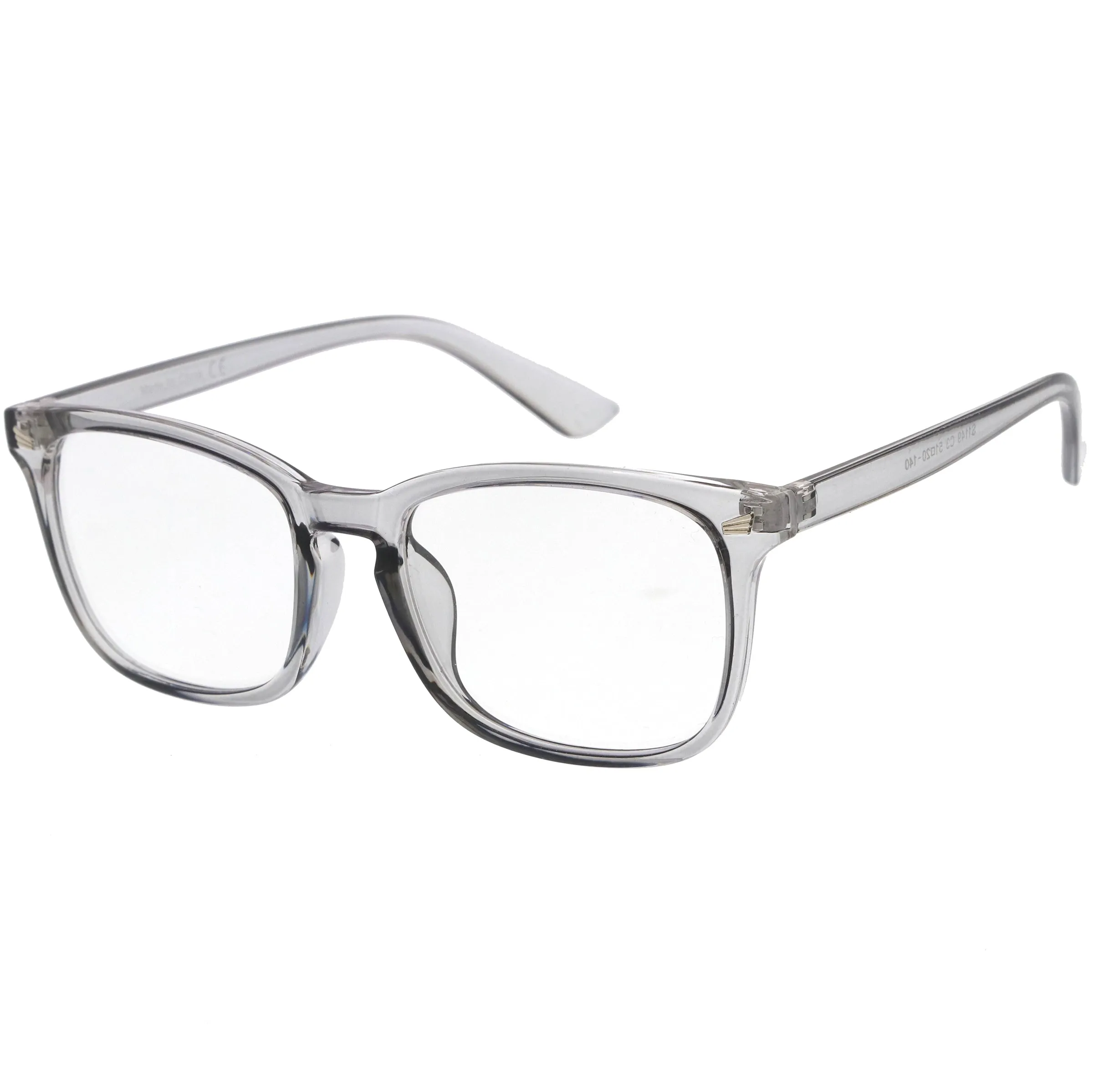 Classy Blue Light Filtering Metal Temple Detail Square Horn Rimmed Glasses D086 sold by ZeroUV product image thumbnail 5