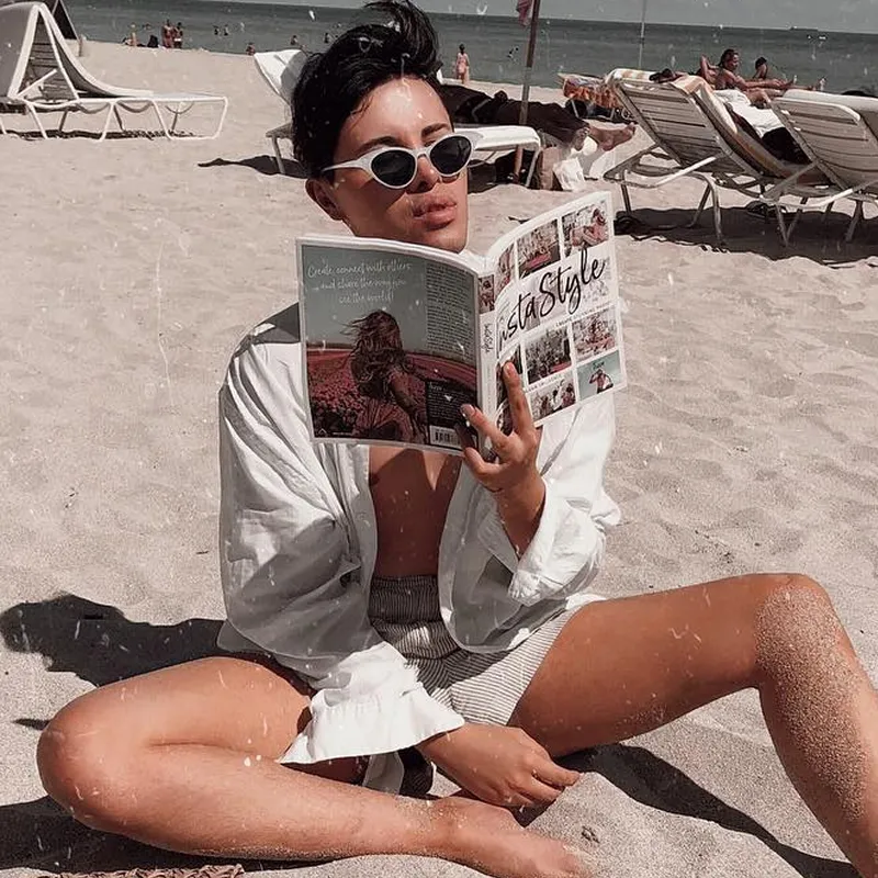 Women's Retro Low Pointed Cat Eye Sunglasses C737 sold by ZeroUV product image thumbnail 2