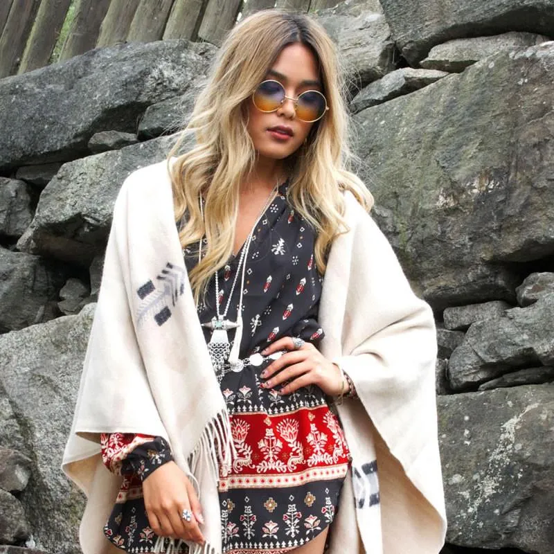 Retro Hippie Round Multi Color Rainbow Lens Sunglasses sold by ZeroUV product image thumbnail 3