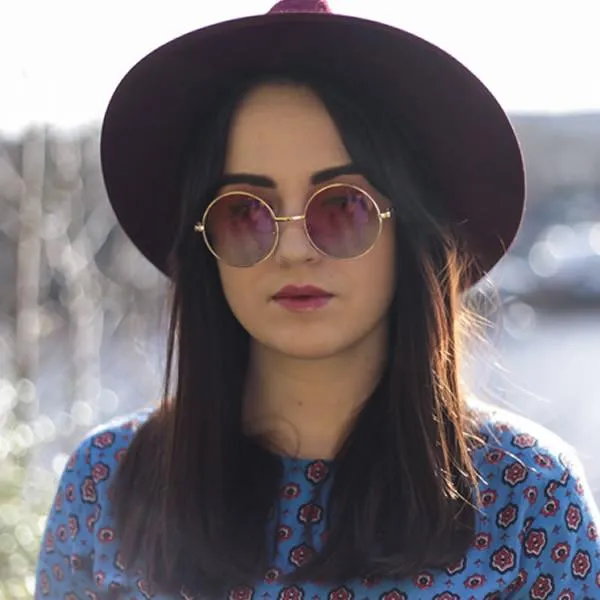 Retro Hippie Round Multi Color Rainbow Lens Sunglasses sold by ZeroUV