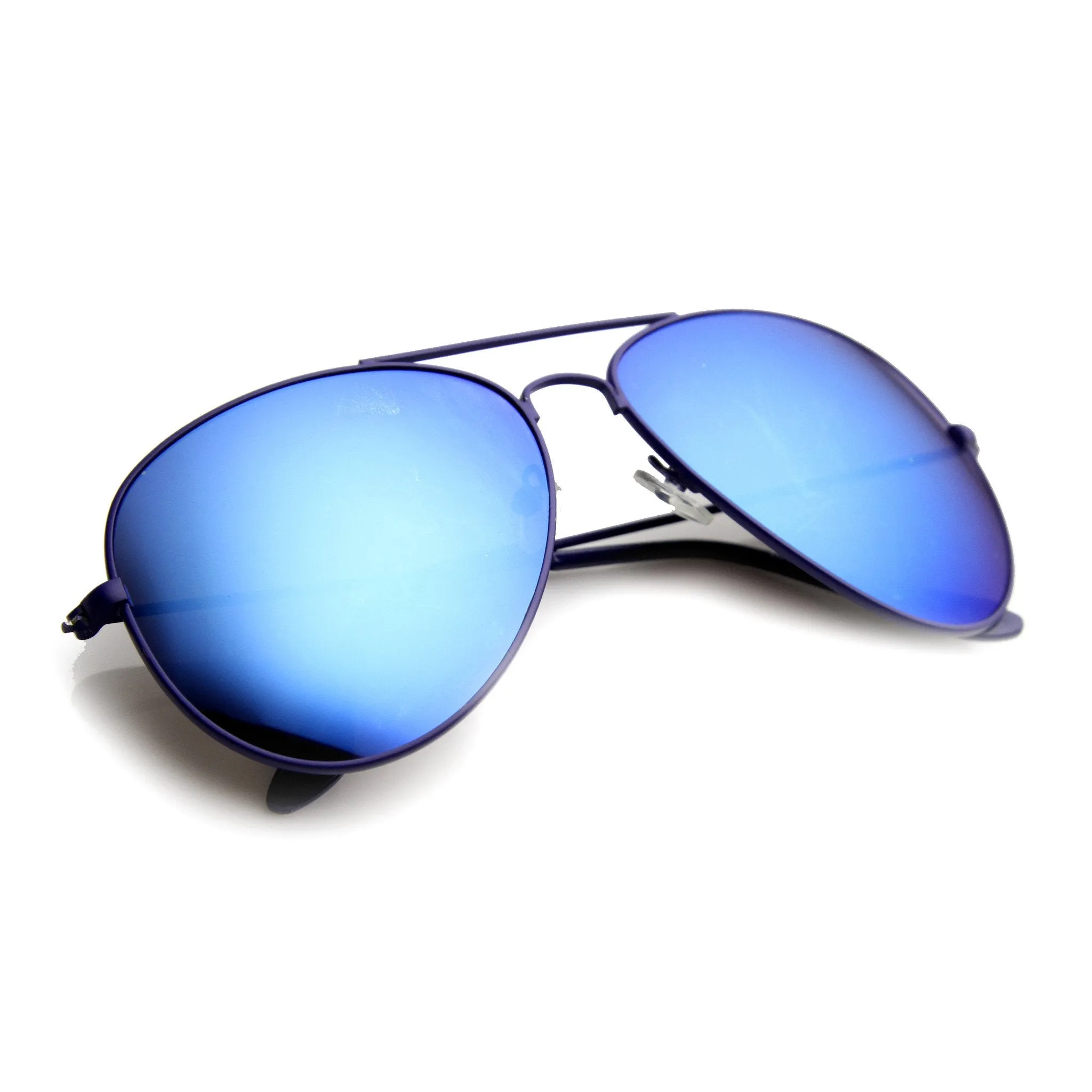 Retro Color Coated Mirror Lens Oversize Aviator Sunglasses 9761 sold by ZeroUV product image thumbnail 4