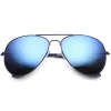 Retro Color Coated Mirror Lens Oversize Aviator Sunglasses 9761 sold by ZeroUV