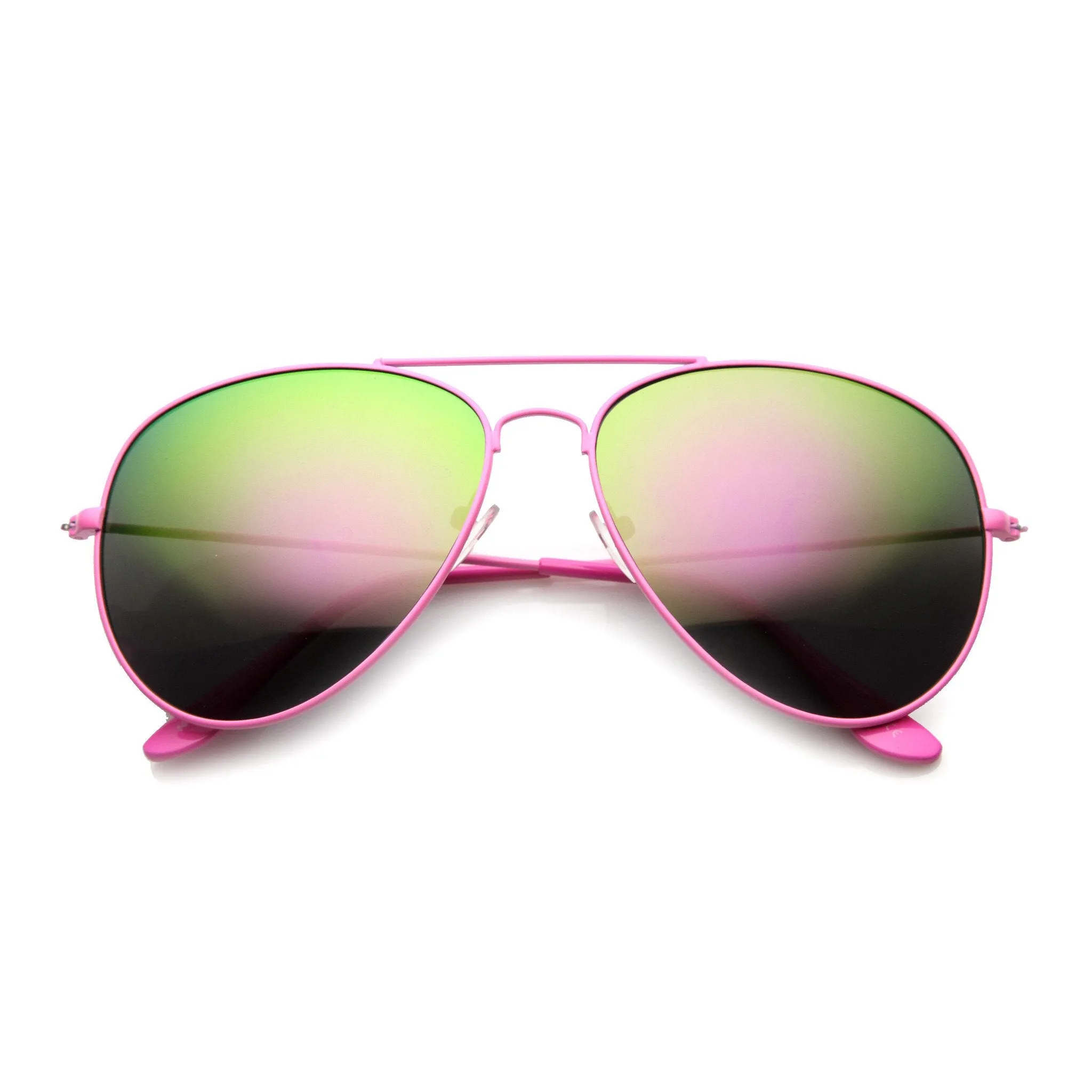 Retro Color Coated Mirror Lens Oversize Aviator Sunglasses 9761 sold by ZeroUV product image thumbnail 5